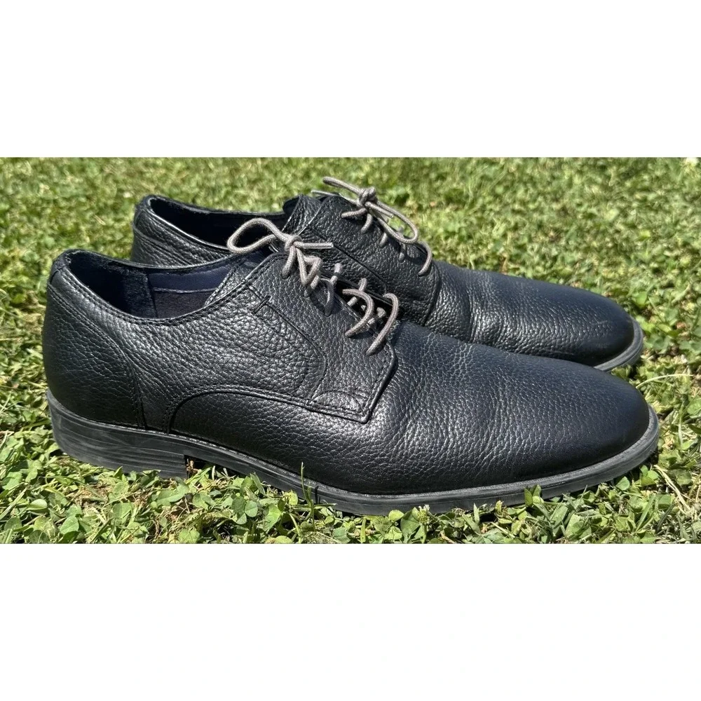 Cole Haan Shoes Mens Size 11 Black Pebbled Leather Dress Derby Lace Up C25809